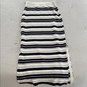 Striped Black and White Women's Skirt